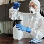 Commercial Sanitizer Solution killing 99% viruses form air